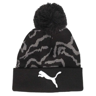 

Puma Alpha Knit Pom Pom Beanie Youth Размер унисекс  Athletic Casual 85920801, Черный, Puma Alpha Knit Pom Pom Beanie Youth