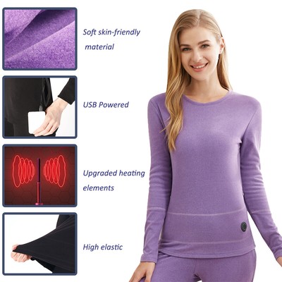 MARKENLOS BEHEIZTE UNTERWÄSCHE WASCHBARE USB-AUFLADUNG ELEKTRO-THERMOHEIZUNGSHEMD T6S0