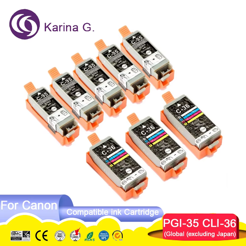 PGI-35 PGI35 CLI-36 CLI36 PGI 35 CLI 36 Premium Compatible Color Inkjet Ink Cart