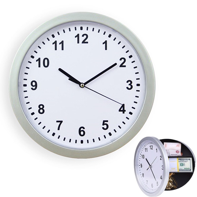 Clock Safe Hidden Wall Secret Jewelry Security Money Cash Compartment