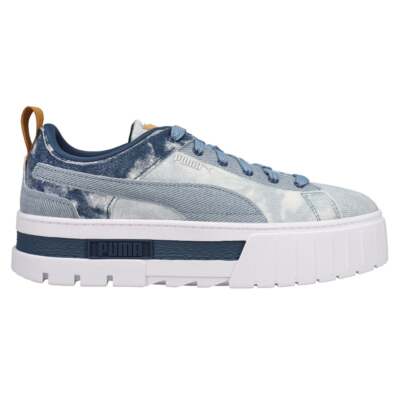 

Puma Mayze Rare Denim Женские синие кроссовки на шнуровке Повседневная обувь 38960201, Синий, Puma Mayze Rare Denim Lace Up