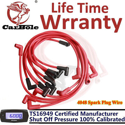 8mm Spark Plug Wire Set for Chevy 305 350 5.7L 305 4048 HEI 90 Over V/C V8 SBC