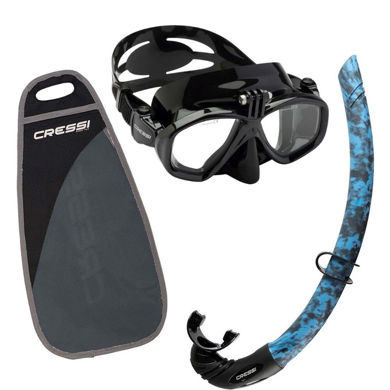 Cressi Action Dive Mask + Free Snorkel Set with GoPro