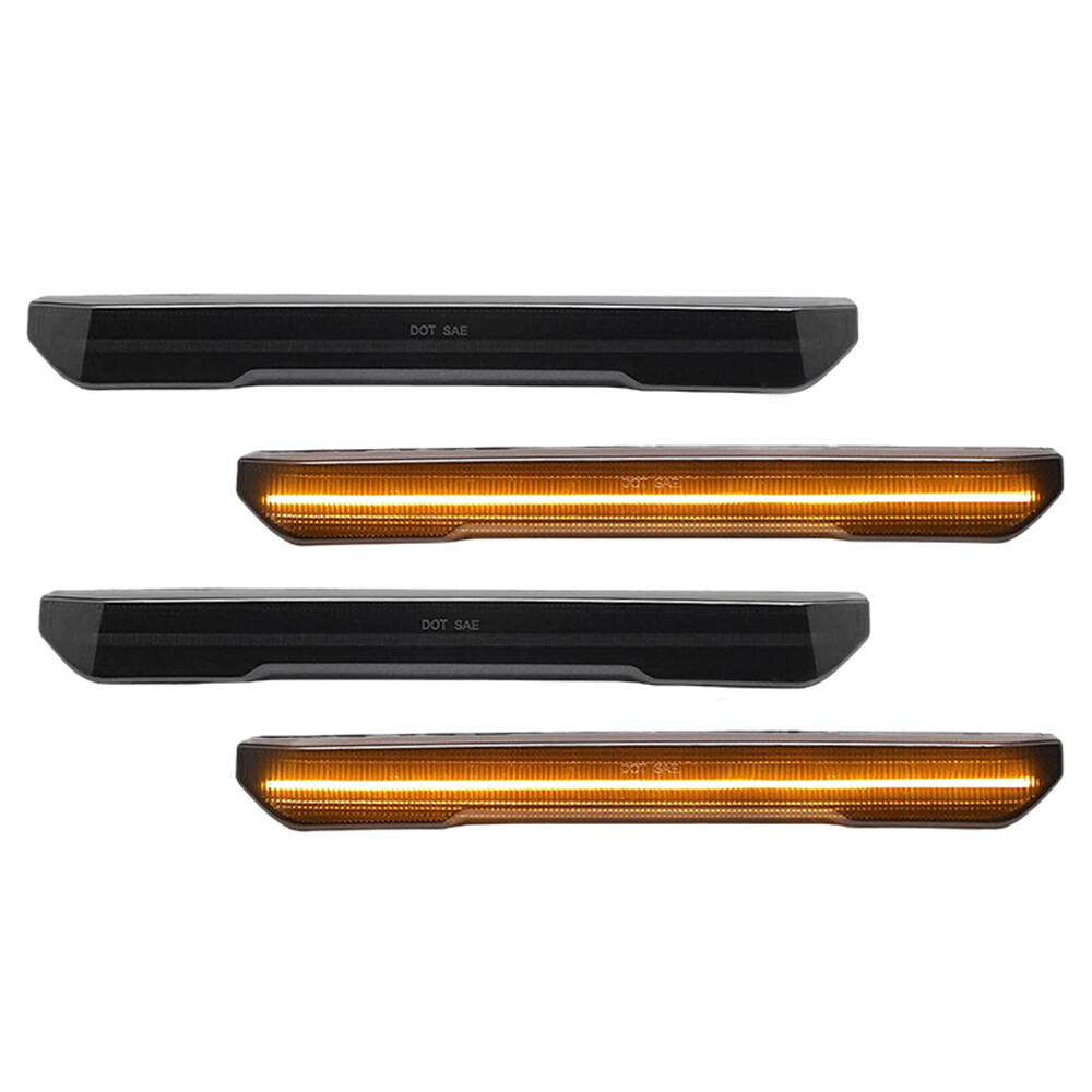 Smoke Lens Amber Side LED Fender Marker Lights for 2020+ GMC Sierra 2500 HD 3500