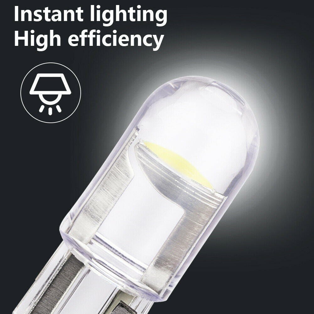 20Pcs Light Bulbs White T10 194 168 W5W 2825 LED Interior Map Dome License Plate