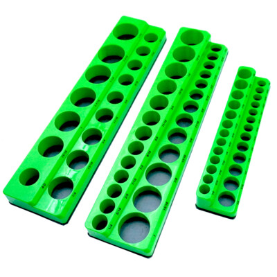 3/6PCS Socket Organizer Storage Holder Set Magnetic 1/4 3/8 1/2 Metric SAE