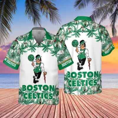 Boston Celtics Authentic Island Celebration Aloha Shirt Adults Size
