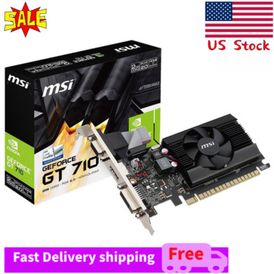 MSI Gaming GeForce Computer VGA Graphic Card GT 710 2GD3 LP DDR3 64-bit HDCP