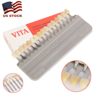 16 Colors Shade Guide Teeth Dental Materials For VITA A1-D4 Whitening Comparison