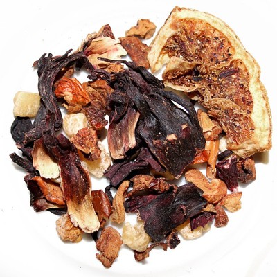Lemon Drop Fruit Tisane Blend, Caffeine Free Loose Leaf Tea with Hibiscus, Ho...
