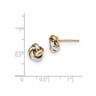 Pre-owned Skyjewelers Real 14kt Two-tone Polished Love Knot Post Earrings
