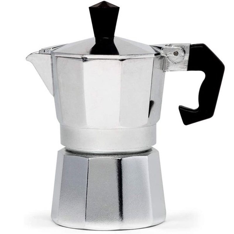 Moka Pot stovetop Brewing Espresso maker Coffee One Cup Silver