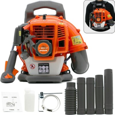 Backpack Leaf Blower Gas Powered Snow Blower 665 CFM 43CC 2-Stroke Engine 3HP