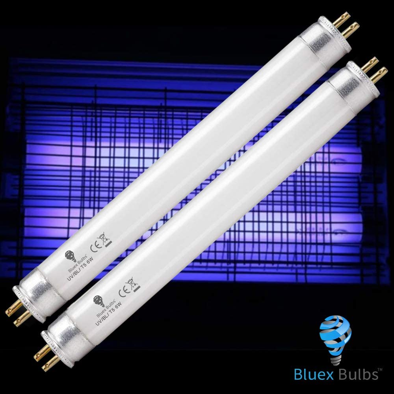 2 Pack 6 Watt Bulbs F6T5/BL Fluorescent Tube G5 Base 9 Inch Full Length for DT20