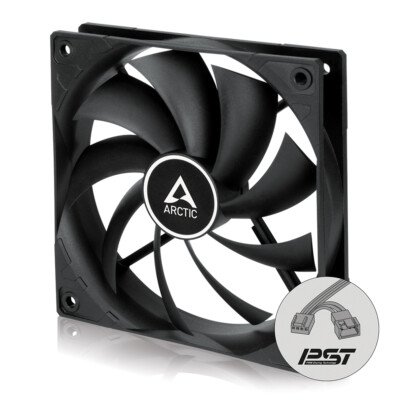 ARCTIC F12 PWM PST CO (Black) 120 mm Case Fan PWM Cooler PC Computer B-Stock
