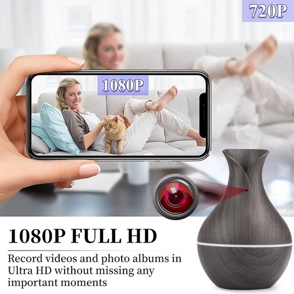 1080P HD WIFI Air Freshener Home Security Nanny Camera Portable Video Recorder - Image 5