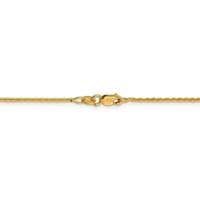 Pre-owned Superdealsforeverything Real 14kt Yellow Gold 1.5mm Cyclone Chain; 18 Inch; Lobster Clasp