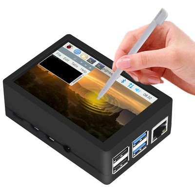3.5 inch Touch Screen with Case for Raspberry Pi 4, with Fan and Heatsinks, 3...