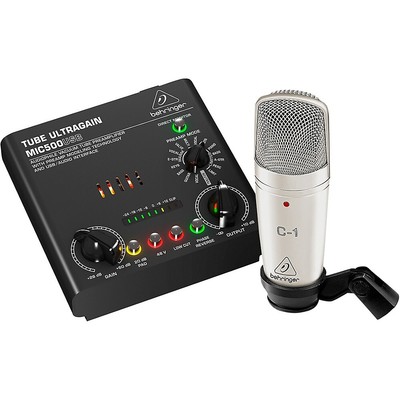 Behringer VOICE STUDIO Bundle W/Cndnsr Mic,Tube Preamplifier-USB/Audio Interface