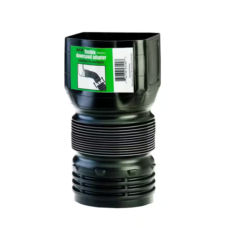 Flex Drain Flexible Drain Pipe Adapter 3/4 Inch Corrugated PVC Connector Fitting