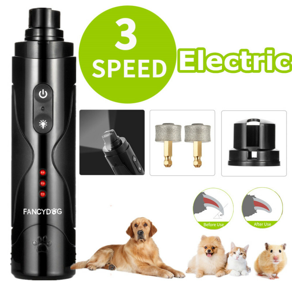 US Rechargeable Paws Nail Trimmer Grinder Grooming ...