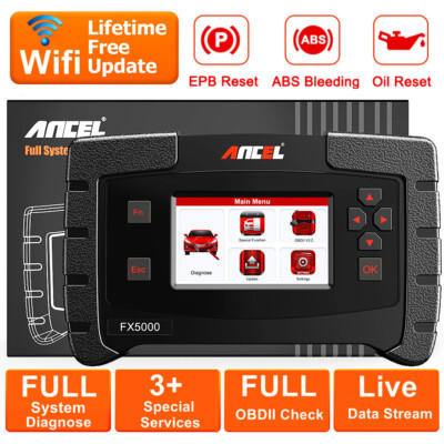 Automotive All System Diagnostic Scanner OBD2 Car Code Reader Scan Tool ABS SRS 