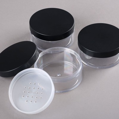 Refillable 30/50g Loose Powder Jar W/ Sifter Empty Cosmetic Container Makeup