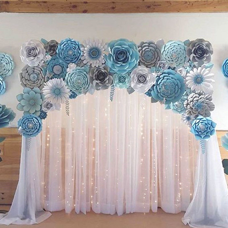 Paper 5 Color Beautiful Fashion Backdrop Paper Flower Rose Diy