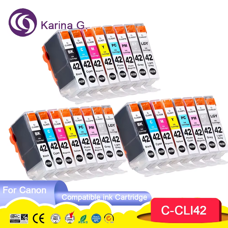 For 42 Ink Cartridge Compatible for CLI42 CLI 42 Ink Cartridge Suit for PIXM