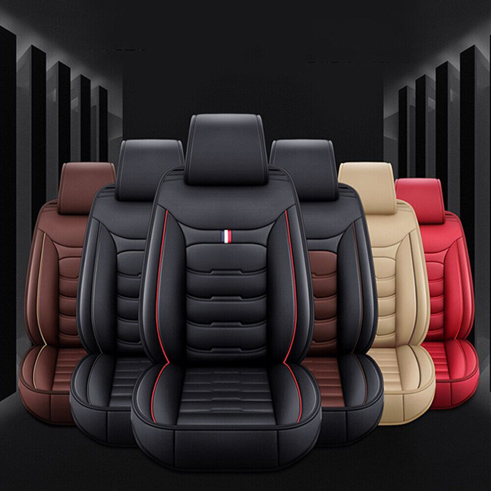 For Honda Accord Civic CR-V HR-V Leather Car Seat Covers 5-Seat Full Set Cushion
