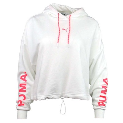 

Puma Chase Cropped Hoody Womens Size  Повседневная верхняя одежда 595224-02, Белый