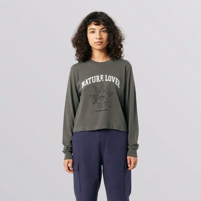

HUF Wmns Green Buddy Nature Lover Crop Lifestyle Футболка Женская серая, Grey, HUF Wmns Green Buddy Nature Lover Crop Lifestyle T-Shirt