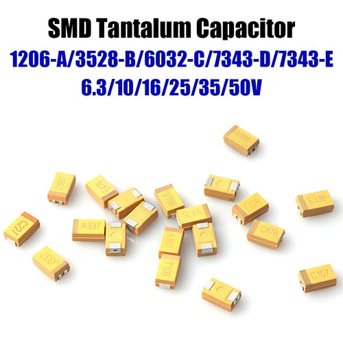 1pcs A B C D Type SMD Chip Tantalum Capacitor 6.3V 10V 16V