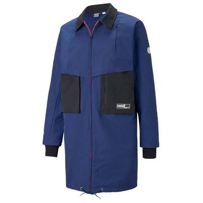 

Puma Tunnel Trench Coat Mens Size  Повседневная спортивная верхняя одежда 530323-01, Синий, Puma Tunnel Trench Coat