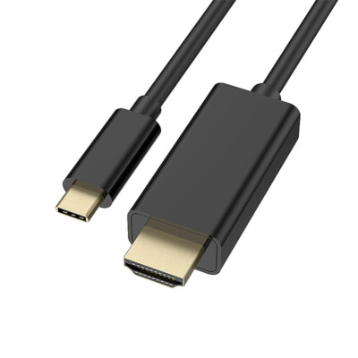 USB-C Stecker auf HDMI Stecker Kabel Adapter PC Laptop Monitor Vergoldet 1,8m