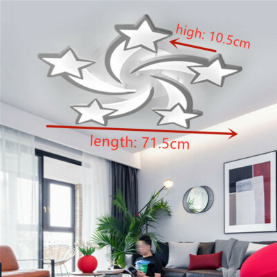 Modern Acrylic LED Flush Mount Ceiling Light Kids Room Pendent Lamp Fixture 110V