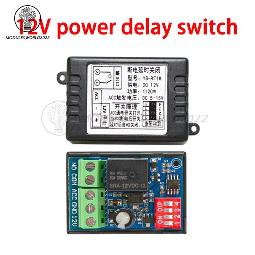 DC12V Car Time Delay Relay Module Trigger Delay On/Off Delay Switch Module
