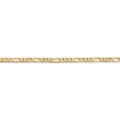 Pre-owned Superdealsforeverything Real 14kt Yellow Gold 2.75mm Flat Figaro Chain; 24 Inch; Lobster Clasp