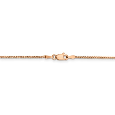 Pre-owned Superdealsforeverything Real 14kt Rose Gold 1.2mm Spiga Chain; 18 Inch; Lobster Clasp In Pink