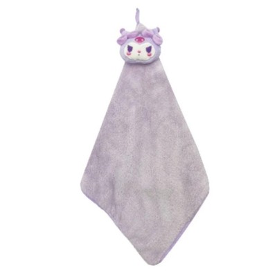 Hatayama Shoji Loop Towel with Mascot Lovely Ribbon Kuromi 34201617 H30×W30cm
