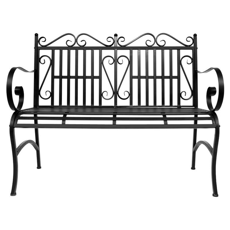 2 Seater Foldable Outdoor Patio Garden Bench Porch Chair Seat