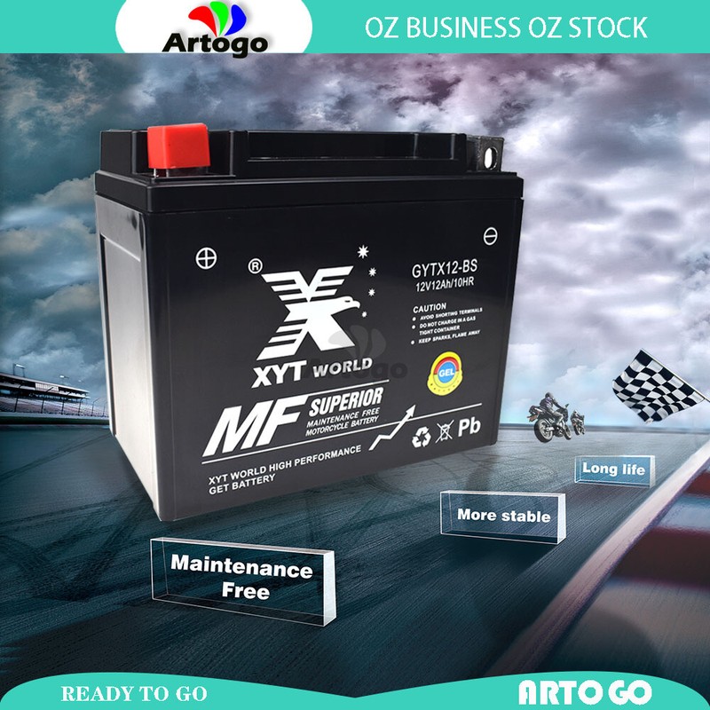 Gel Ytx12-Bs 12v12ah Motorcycle Battery Dirt Bike Atv Quad Scooter Motorbike