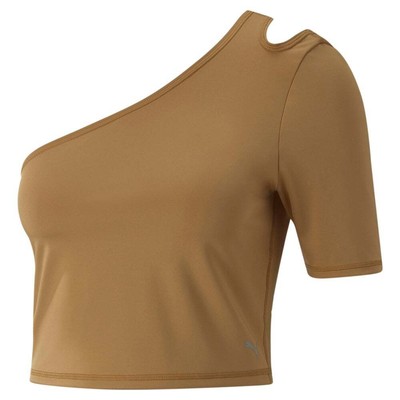 

Puma Fashion Luxe Тренировочный топ с коротким рукавом Женские коричневые повседневные топы 52238774, Коричневый