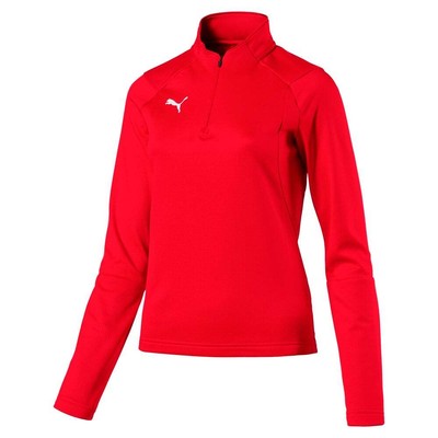 Puma Liga Training Quarter Zip Pullover Jacket Womens Red Casual Tops 655690-01