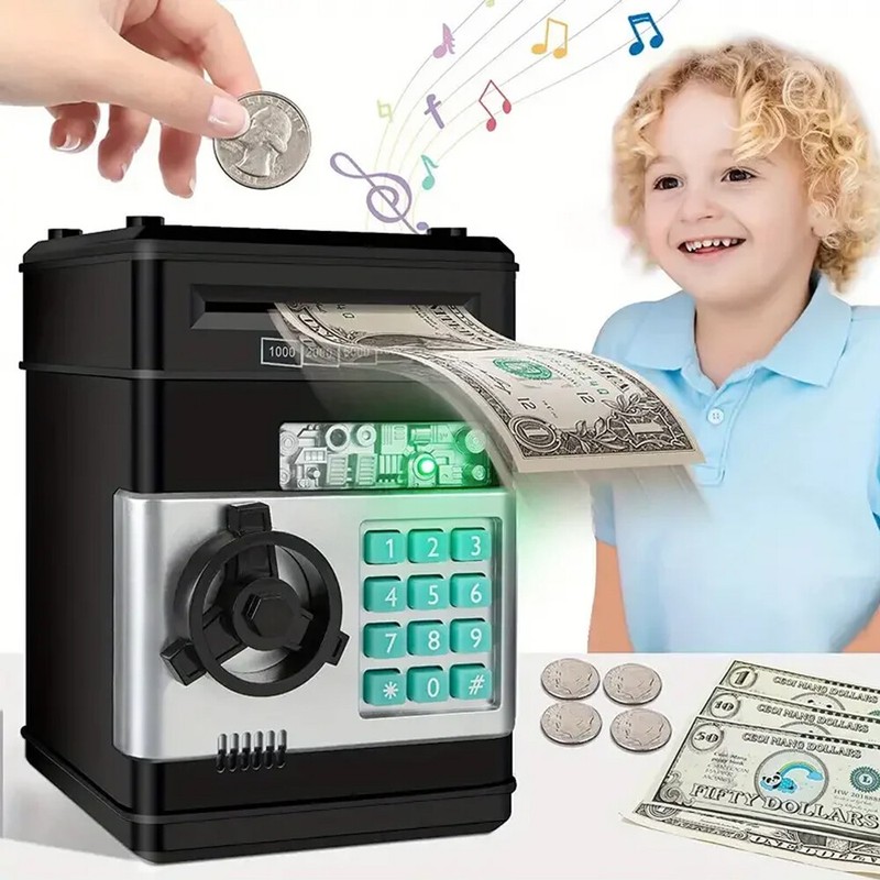 Elektronische Spardose Tresor FÃ¼R Kinder Geldbox Atm Sparschwein Mit Passwort