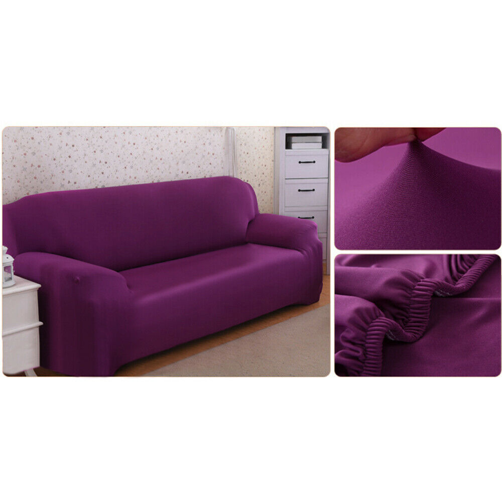 ::Stretch Spandex Chair Sofa Couch Cover 1/2/3/4 Seat Elastic Slipcover Protector