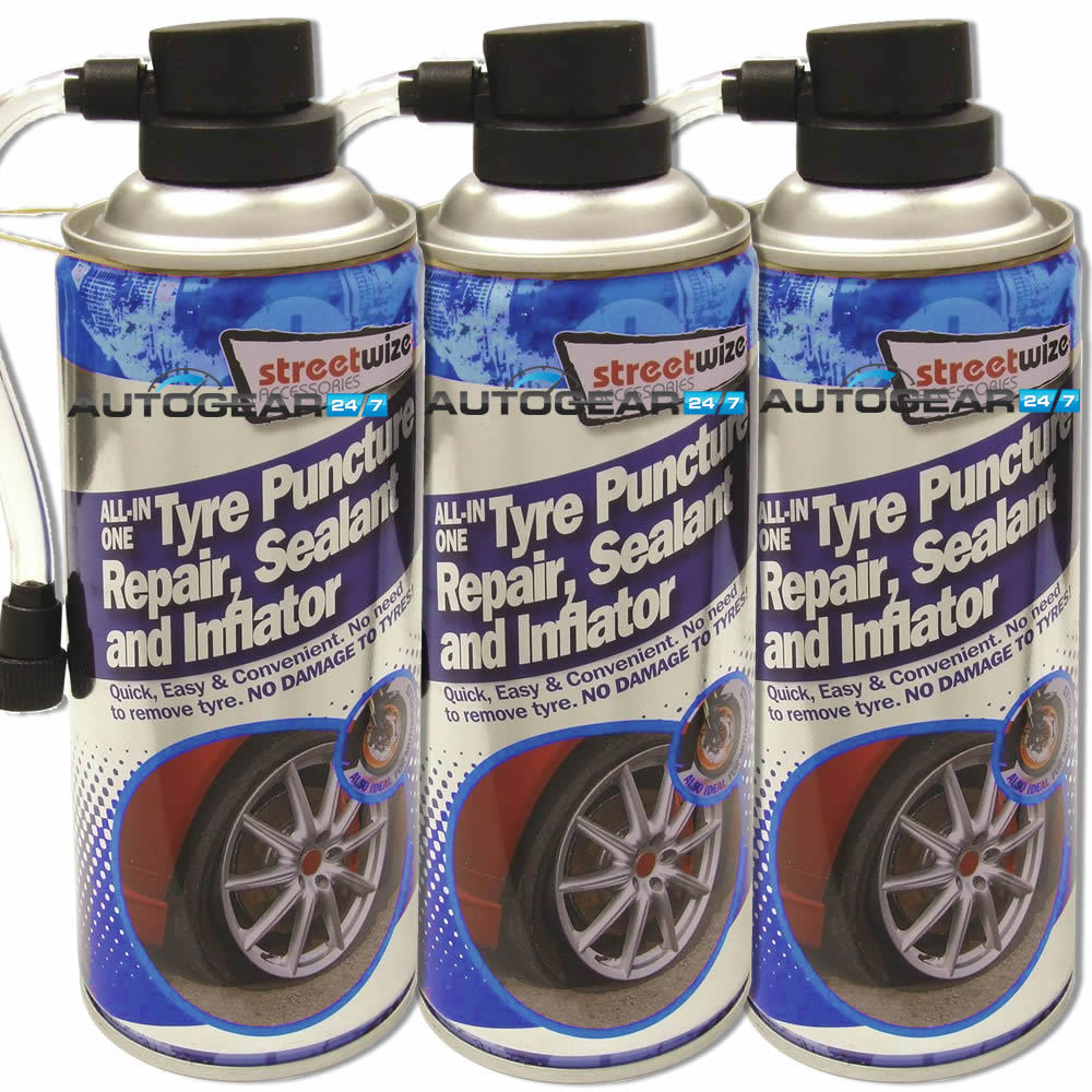 NEW SWCHEM8 Tyre Sealer Weld Puncture Repair Sealant Inflator Spray