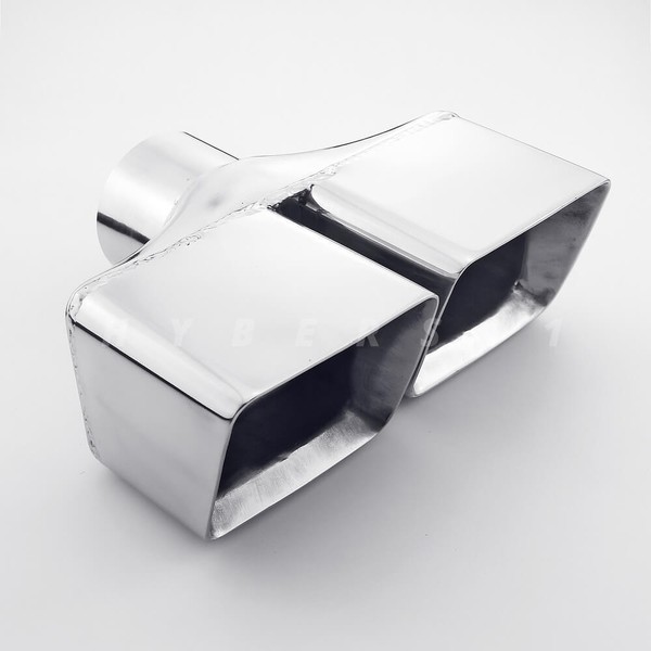 Pair 2.5" Inlet Quad Square Out Exhaust Tips for 20082014 Dodge