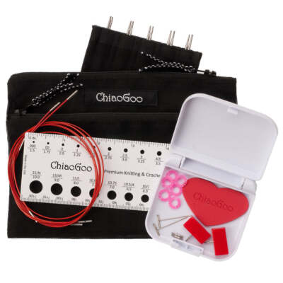 ChiaoGoo TWIST 5-Inch Stainless Steel Red Lace Interchangeables Knitting Needles