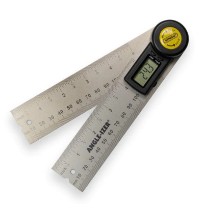 General Tools Digital Angle Finder Ruler Measuring Tool Stainless Steel 5 Inch